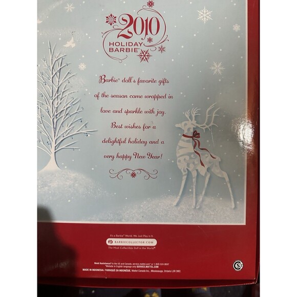 NIB 2010 Holiday Barbie Doll (Blonde) - Collector’s Edition - Mattel New - Picture 3 of 4